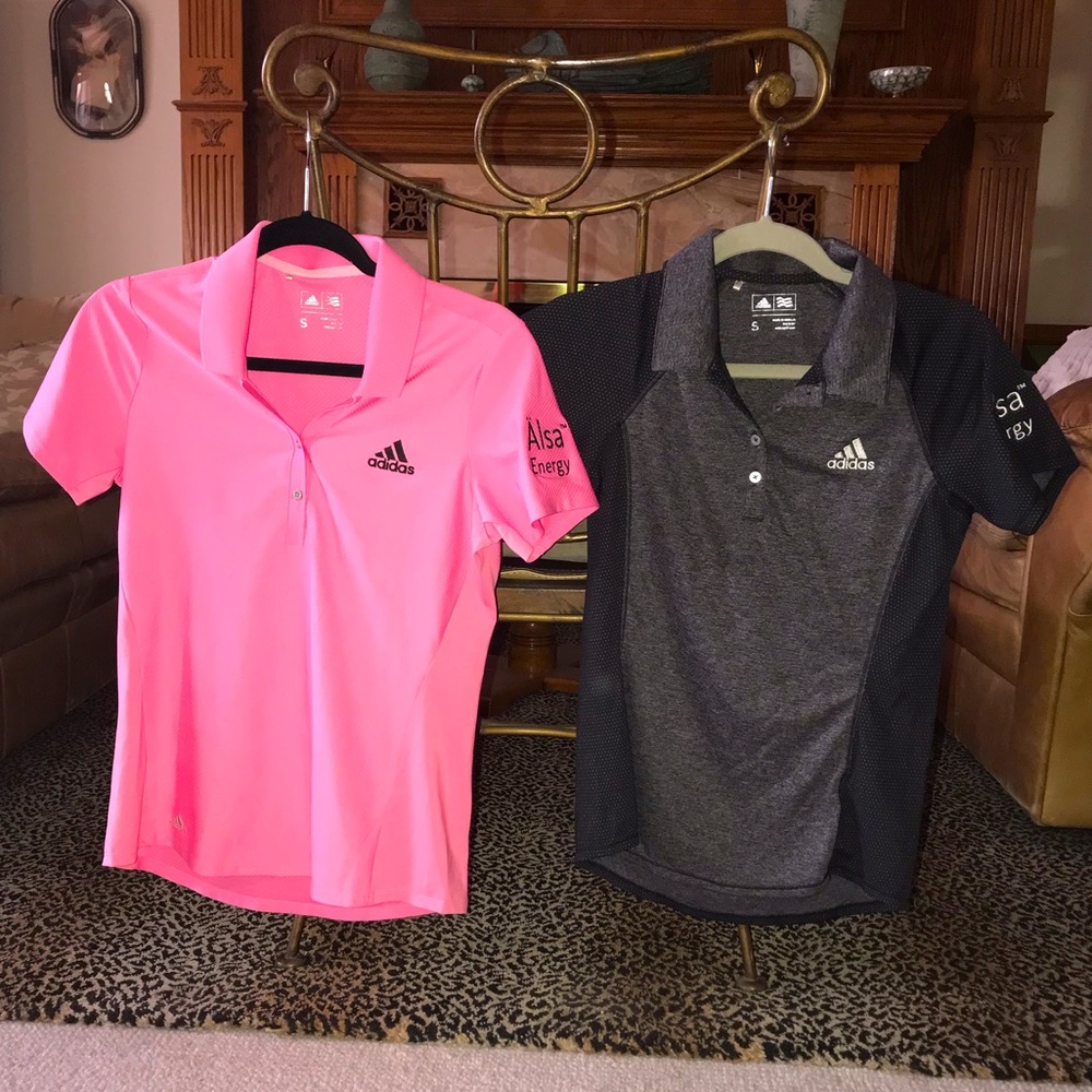 2 Sm adidas Tops, Pink/Black w/Älsa Energy logo